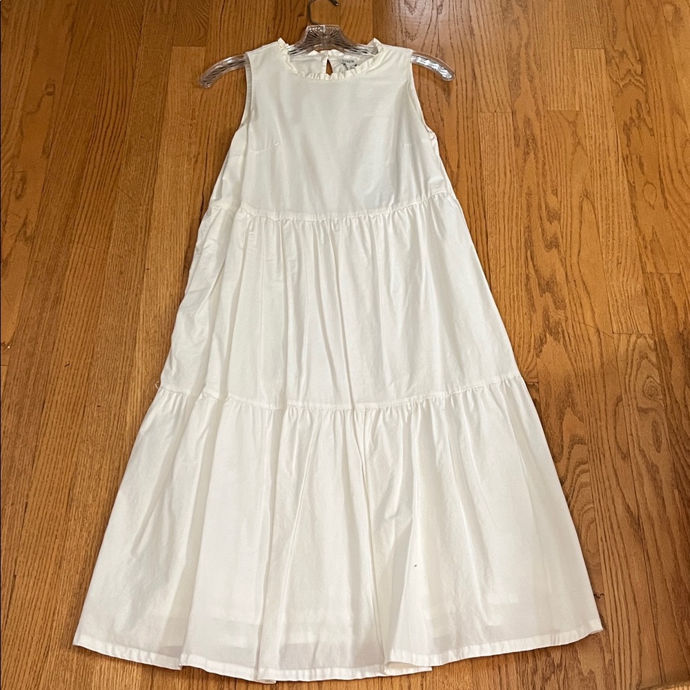 J. Crew Factory Elegant White Maxi Dress